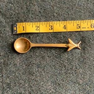 Brass tea spoon bee detailing